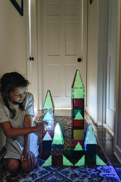 MagnaTiles - Gece Parlayan - 16 Parça Çok Renkli