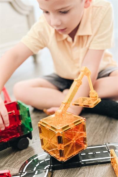 MagnaTiles - İnşaat - 32 Parça Çok Renkli