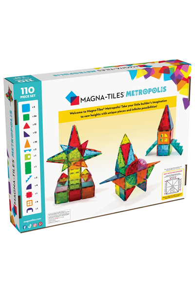 MagnaTiles - Metropolis - 110 Parça Çok Renkli