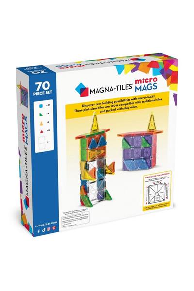 MagnaTiles microMAGS - 70 Parça Çok Renkli
