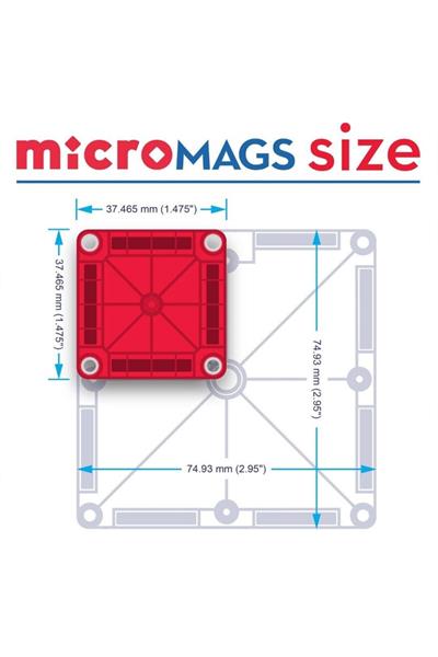 MagnaTiles microMAGS - 70 Parça Çok Renkli