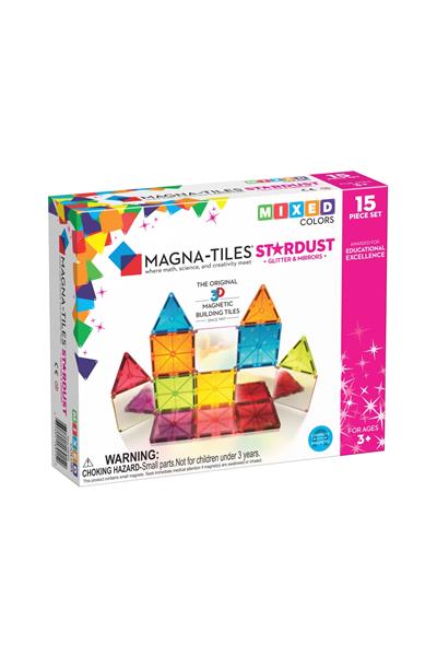 MagnaTiles - Parıltılı & Aynalı - 15 Parça Çok Renkli