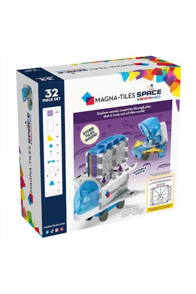 MagnaTiles Space + microMAGS - Uzay 32 Parça Çok Renkli