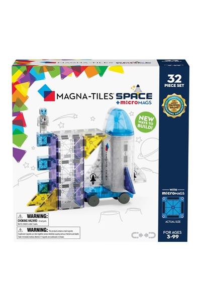 MagnaTiles Space + microMAGS - Uzay 32 Parça Çok Renkli