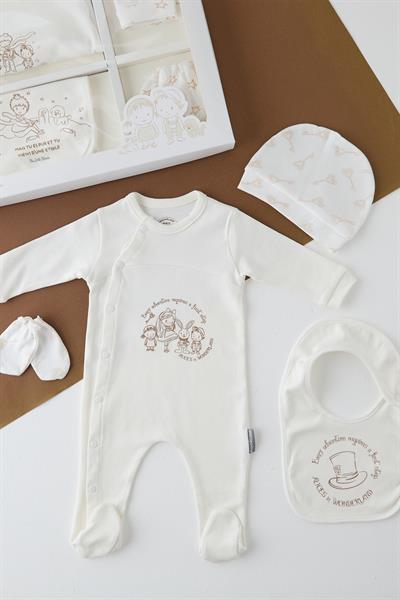 Maya Luca /Alice Desenli Bebek Hastane Çıkış Seti Çok Renkli