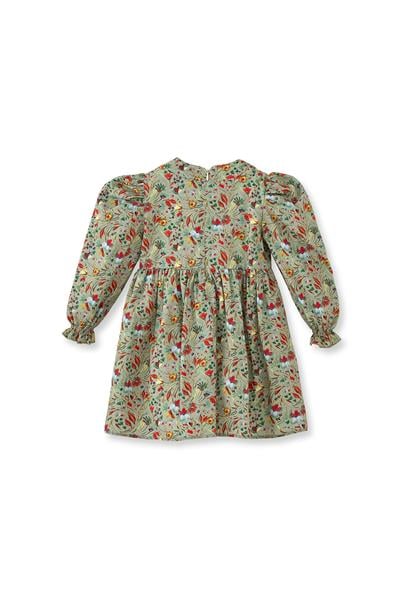 Maya Luca / Bow Long Sleeve Dress (Green) Çok Renkli