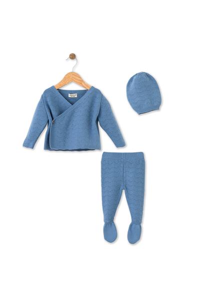 Maya Luca /İndigo Organik Pamuk 4 Parça Bebek Hastane Çıkış Seti Çok Renkli