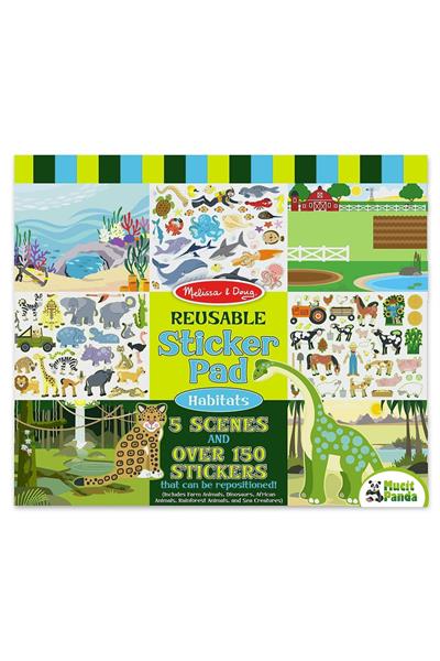 Melissa&Doug / Tak Çıkar Çıkartma Kitabı - Hayvanlar Çok Renkli