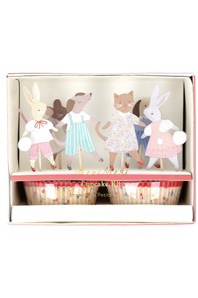 Meri Meri - Animal Friends Cupcake Kit - 24 Adet Çok Renkli