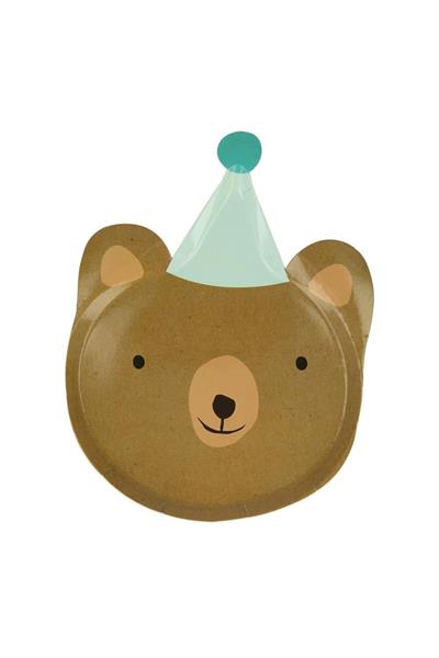 Meri Meri - Animal Parade Die Cut Plates - Hayvan geçit Töreni Tabaklar (8li) Çok Renkli