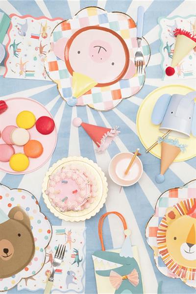 Meri Meri - Animal Parade Large Napkins - Hayvanlar Geçit Töreni Peçeteler (16lı) Çok Renkli