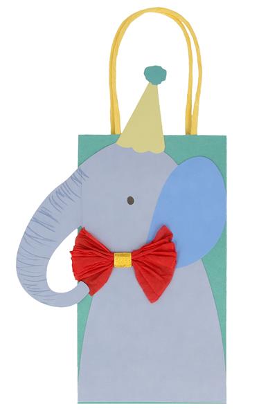 Meri Meri - Animal Parade Party Bags - Hayvanlar Geçit Töreni Parti Çantaları (8li) Çok Renkli