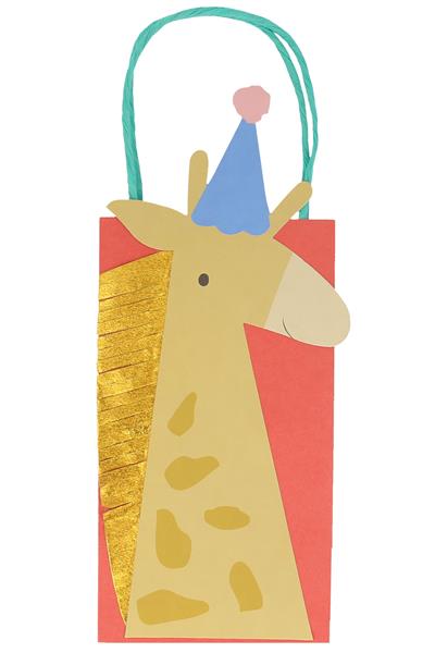 Meri Meri - Animal Parade Party Bags - Hayvanlar Geçit Töreni Parti Çantaları (8li) Çok Renkli