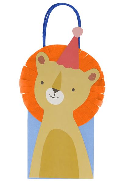 Meri Meri - Animal Parade Party Bags - Hayvanlar Geçit Töreni Parti Çantaları (8li) Çok Renkli