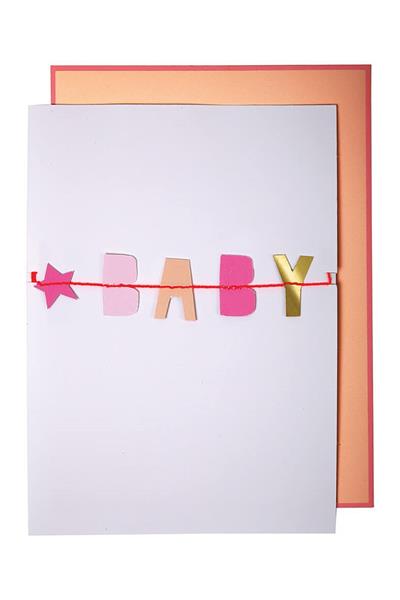 Meri Meri - Baby Baby Card - Baby Baby Tebrik Kartı Çok Renkli