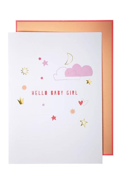 Meri Meri - Baby Baby Card - Baby Baby Tebrik Kartı Çok Renkli