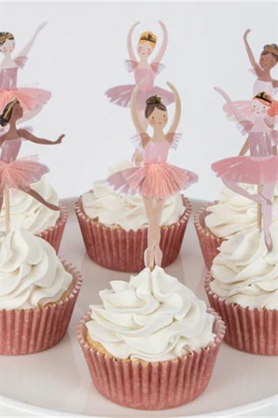 Meri Meri - Ballerina Cupcake Kit - Balerin Cupcake Seti - 24lü Çok Renkli