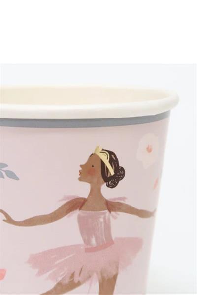 Meri Meri - Ballet Cups - Balerin Bardaklar - 8li Çok Renkli
