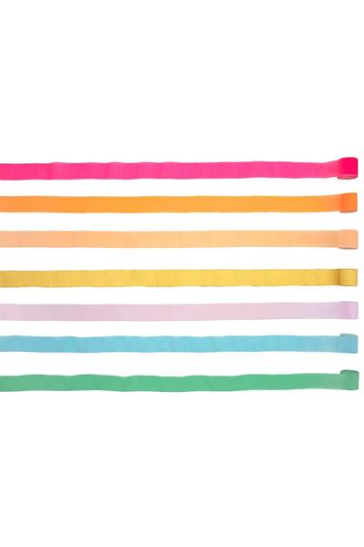 Meri Meri - Bright Crepe Paper Streamers - Renkli Kağıt Şeritler Çok Renkli