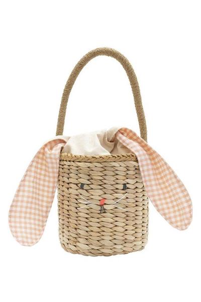 Meri Meri - Bunny Basket - Tavşan Hasır Çanta Çok Renkli