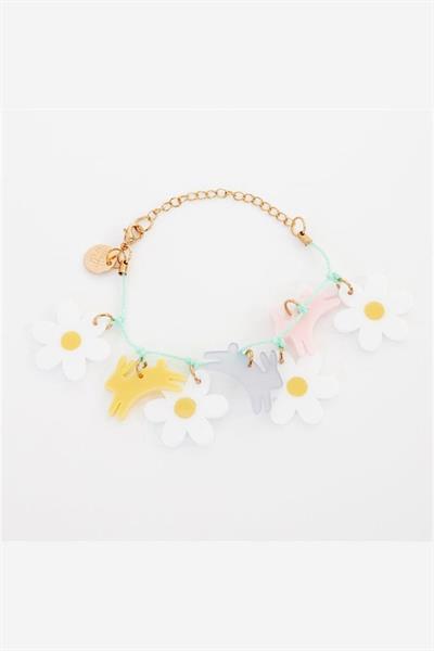 Meri Meri - Bunny & Daisy Bracelet - Tavşan & Papatya Bileklik Çok Renkli