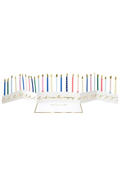 Meri Meri - Candle Card - Mum Tebrik Kartı Çok Renkli