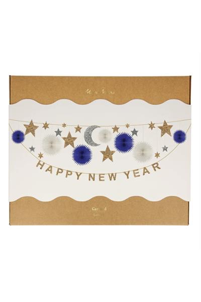 Meri Meri - Celestial New Year Garland - Happy New Year Asılan Süs Çok Renkli