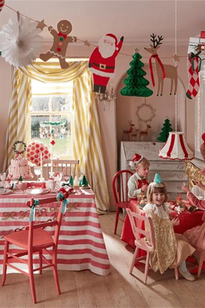 Meri Meri - Christmas Characters Garland - Yeni Yıl Karakterler Asılan Süs Çok Renkli