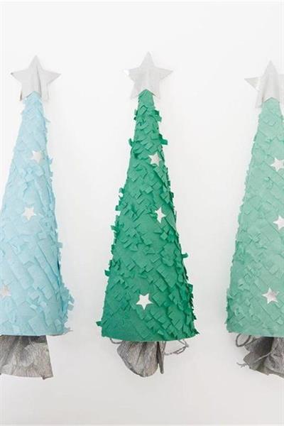 Meri Meri - Christmas Trees Crackers - Yeni Yıl Ağacı Sürprizleri - 6lı Çok Renkli