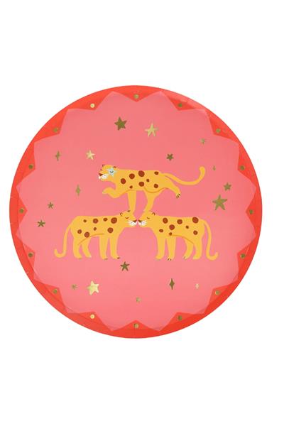 Meri Meri - Circus Side Plates - Sirk Tabaklar (M) (x8) Çok Renkli