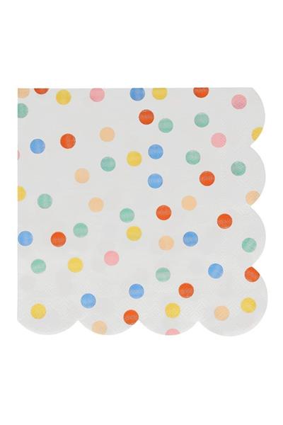 Meri Meri - Colourful Pattern Large Napkins - Renkli Desenler Peçeteler - L - 16lı Çok Renkli