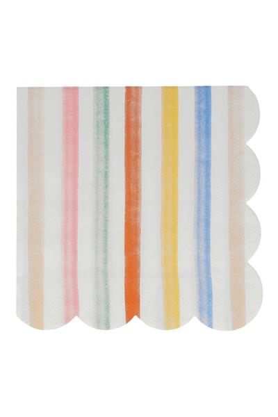 Meri Meri - Colourful Pattern Large Napkins - Renkli Desenler Peçeteler - L - 16lı Çok Renkli