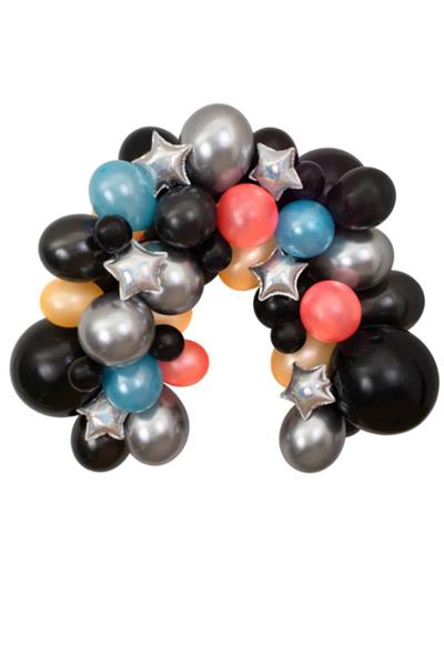 Meri Meri - Cosmic Balloon Garland Kit - Uzay Balon Seti - 48 balon Çok Renkli