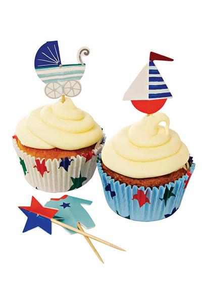 Meri Meri - Cupcake Kit - Mavi Çok Renkli
