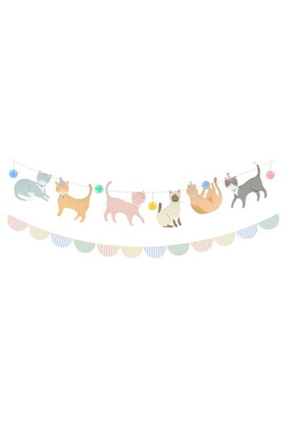 Meri Meri - Cute Kittens Garland - Yavru Kediler Asılan Süs Çok Renkli