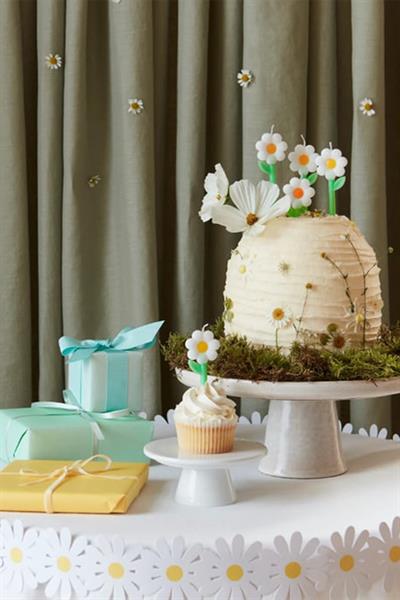 Meri Meri - Daisy Candles - Papatya Mumlar (x6) Çok Renkli