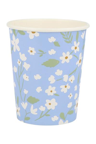 Meri Meri - Ditsy Floral Cups - Çiçekli Bardaklar - 12li Çok Renkli