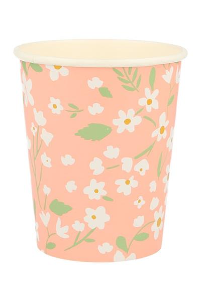 Meri Meri - Ditsy Floral Cups - Çiçekli Bardaklar - 12li Çok Renkli