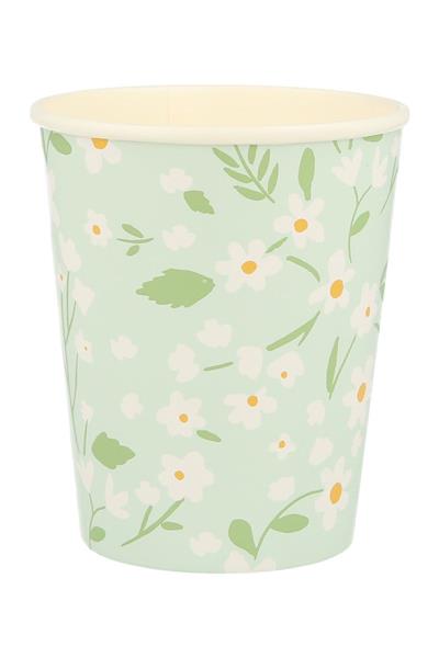 Meri Meri - Ditsy Floral Cups - Çiçekli Bardaklar - 12li Çok Renkli