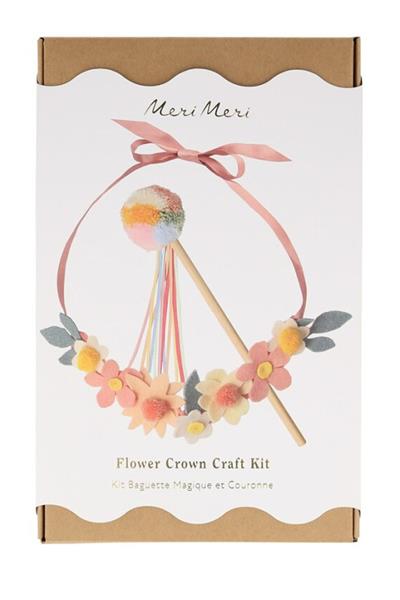 Meri Meri - Diy Headband & Wand - Çiçekli Baş Süsü & Değnek El İşi Seti Çok Renkli