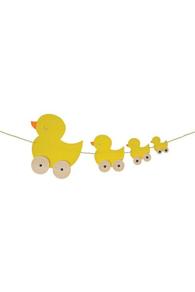 Meri Meri - Duck Train Garland Card - Ördek Tren Tebrik Kartı Çok Renkli