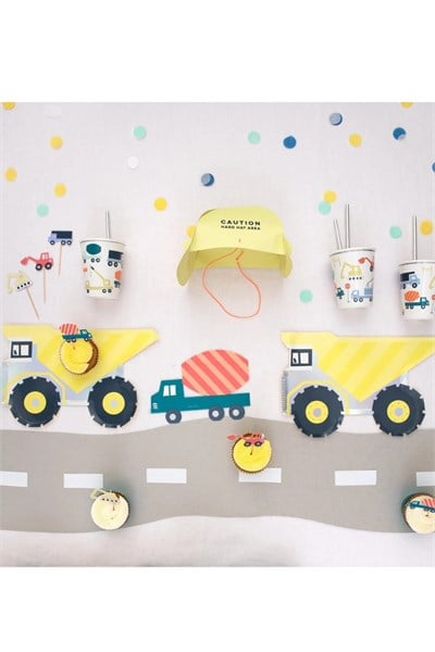 Meri Meri - Dumper Truck Plates - Kamyon Tabak Çok Renkli