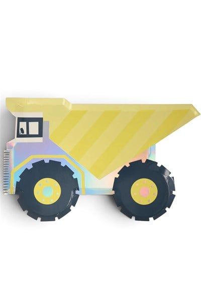 Meri Meri - Dumper Truck Plates - Kamyon Tabak Çok Renkli