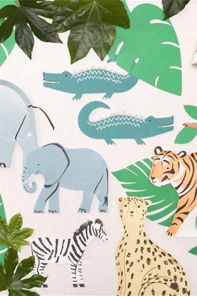 Meri Meri - Elephant Napkin - Fil Peçeteler - 16lı Çok Renkli