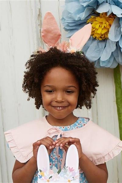 Meri Meri - Embellished Floral Bunny Headband - Çiçekli Tavşan Taç Çok Renkli