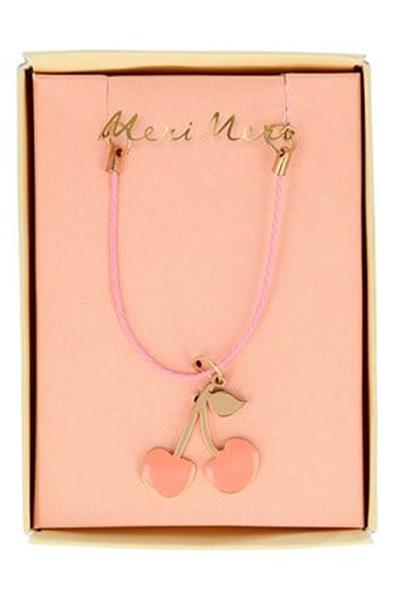 Meri Meri - Enamel Cherries Necklace - Kiraz Kolye Çok Renkli