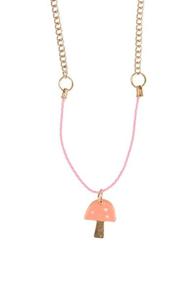 Meri Meri - Enamel Mushroom Necklace - Mantar Kolye Çok Renkli