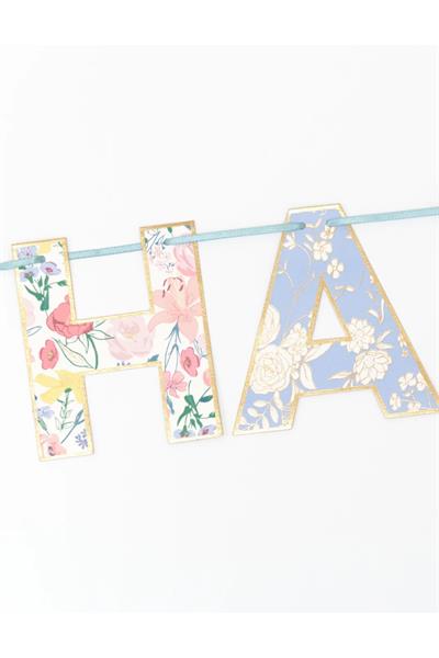 Meri Meri - English Garden Birthday Garland - English Garden Asılan Süs Çok Renkli