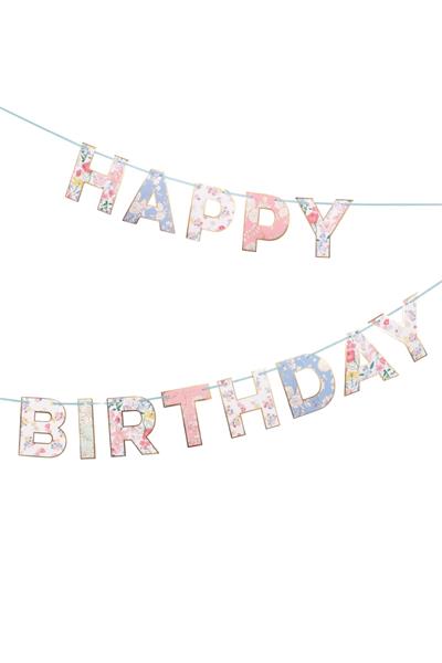 Meri Meri - English Garden Birthday Garland - English Garden Asılan Süs Çok Renkli