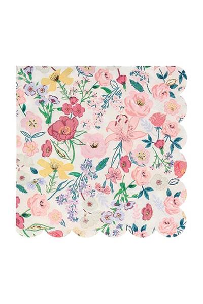 Meri Meri - English Garden Napkins - English Garden Peçete - S - 16lı Çok Renkli